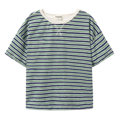 Cozmo - Enea Gestreiftes Handtuch-T-Shirt | Marine