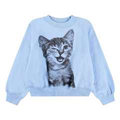 Molo - Marge Cat Organik Pamuklu Kazak | Açık Mavi
