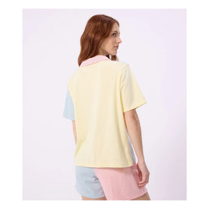 Petit Bateau - Grün gestreifter kurzer Pyjama