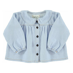 Piupiuchick - Bluse mit Claudine-Kragen | Hellblau