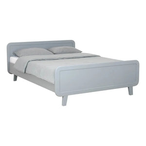 Laurette - Rundes Bett 140x200cm - Hellgrau | Grau