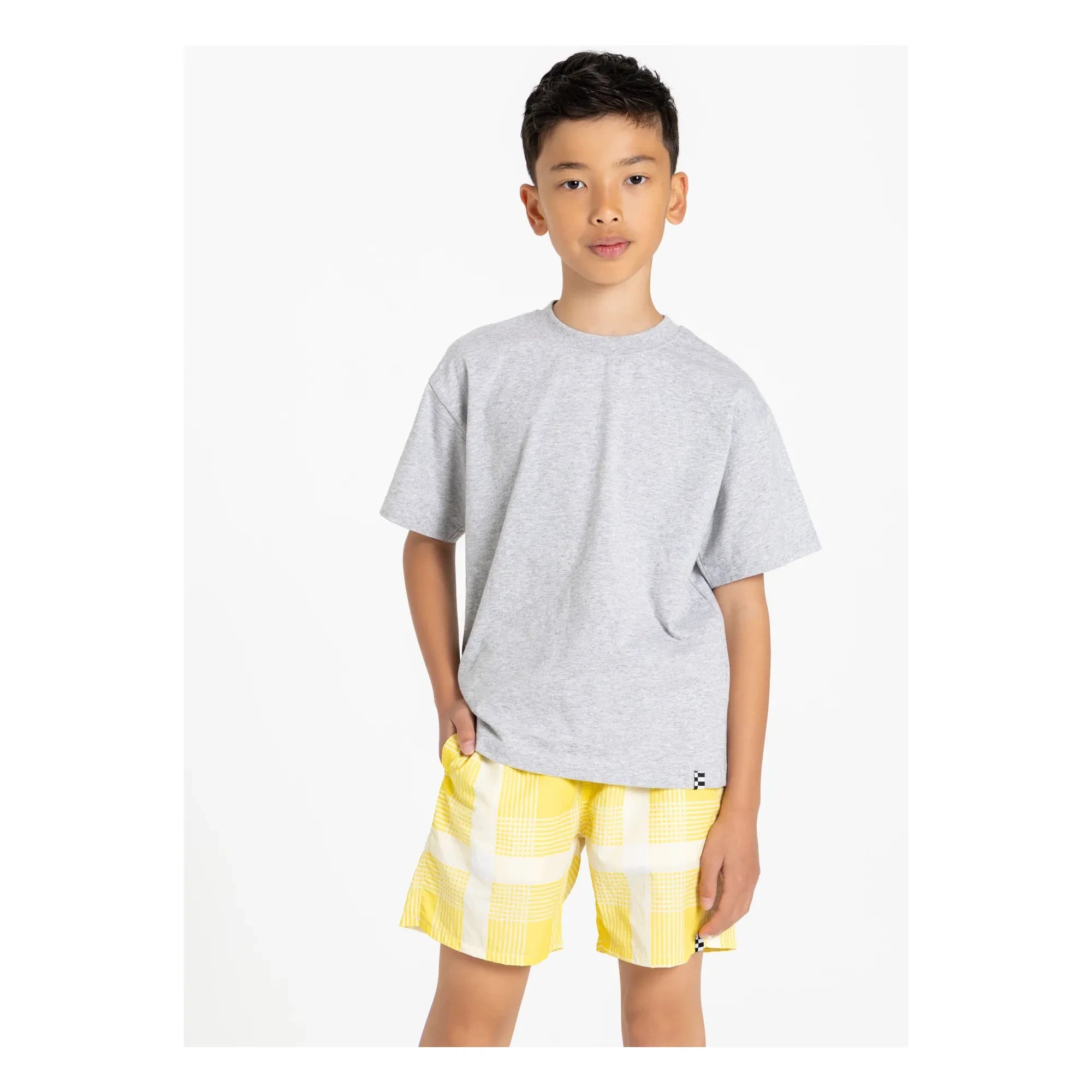 Finger in the nose - Freeboy Carreaux Badeshorts | Blassgelb