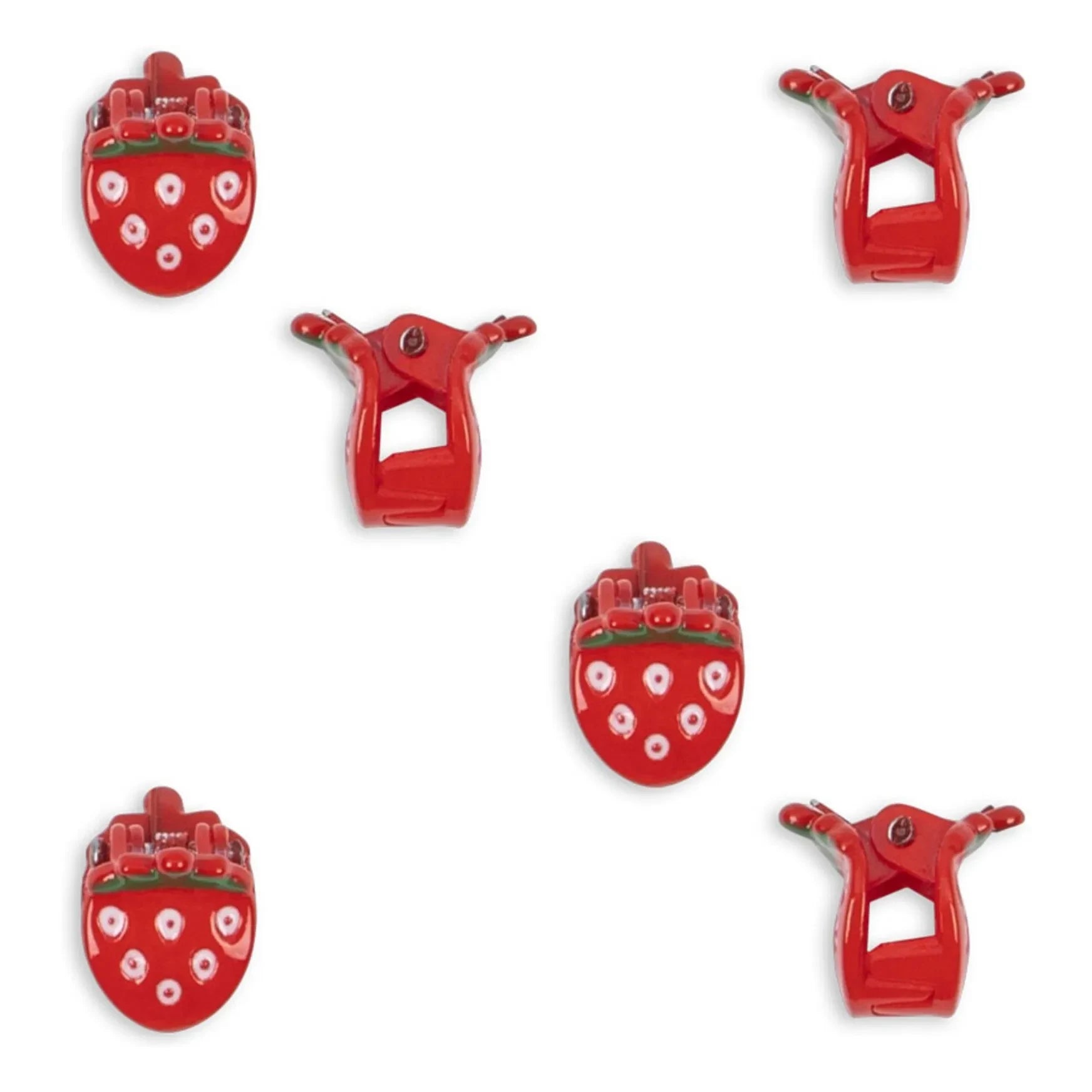 Konges Sløjd - 6er Mini-Haarklammern Set | Rot
