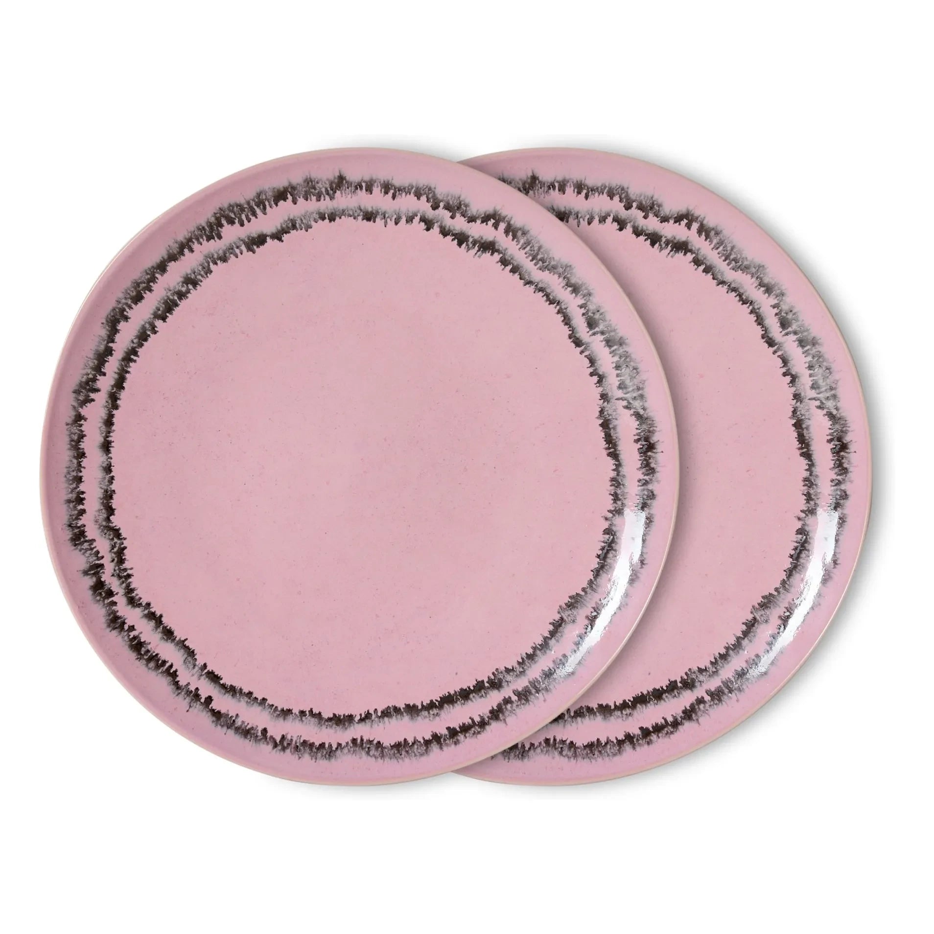 HKliving - Bubble Keramik Essteller - 2er Set | Rosa