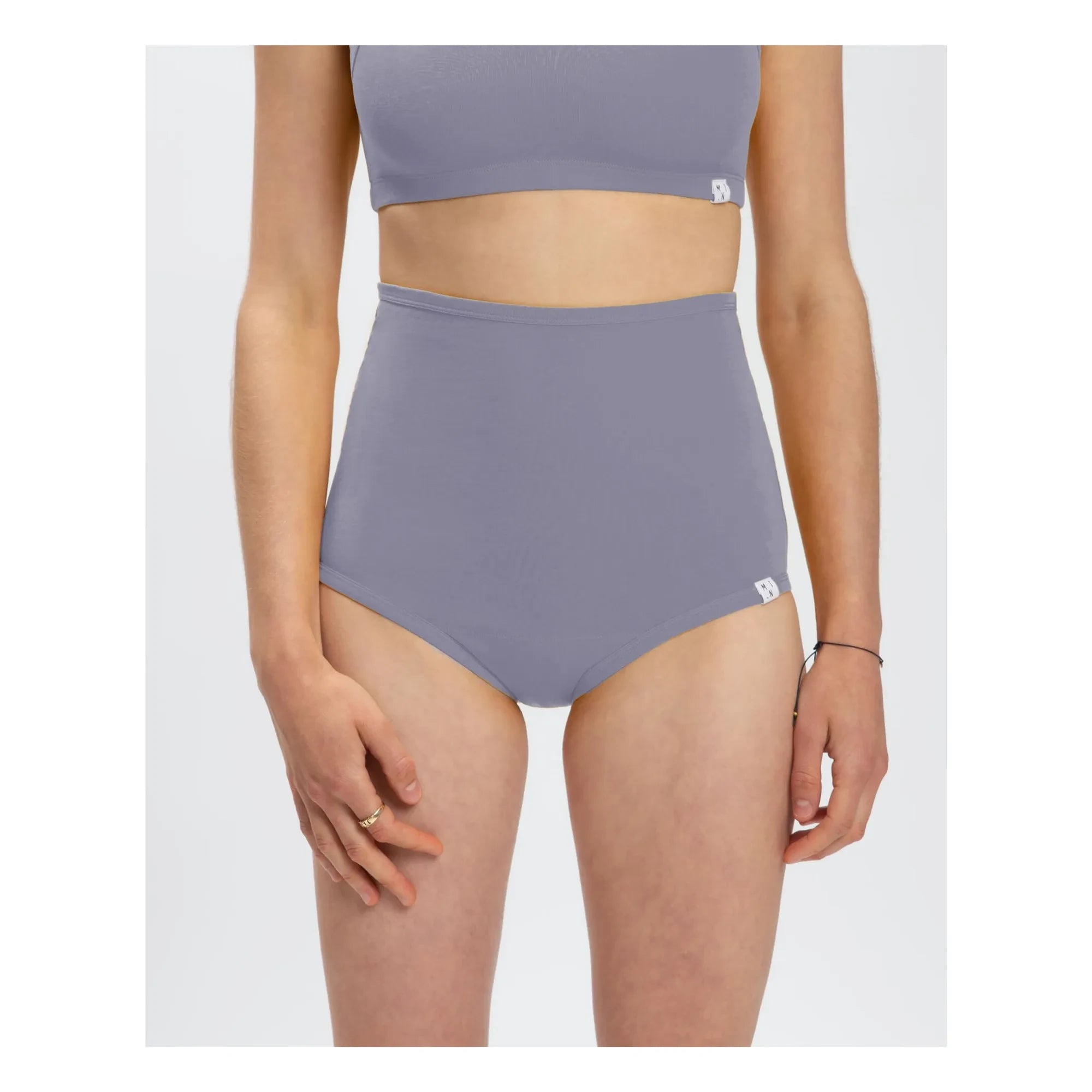 Matona - Bio-Baumwollslip | Grau-Blau