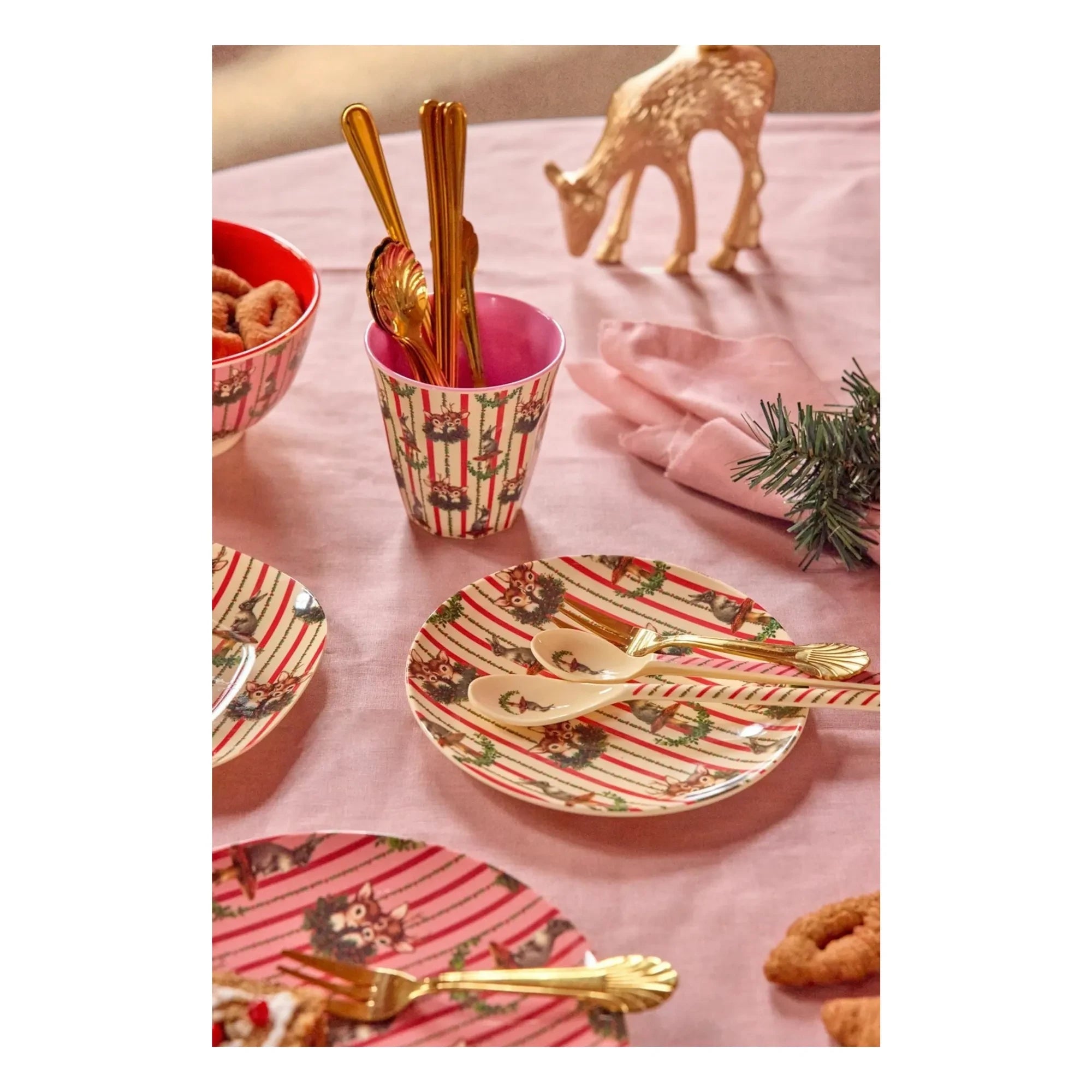 Rice - Sweet Forest Melamin rechteckiger Teller | Creme