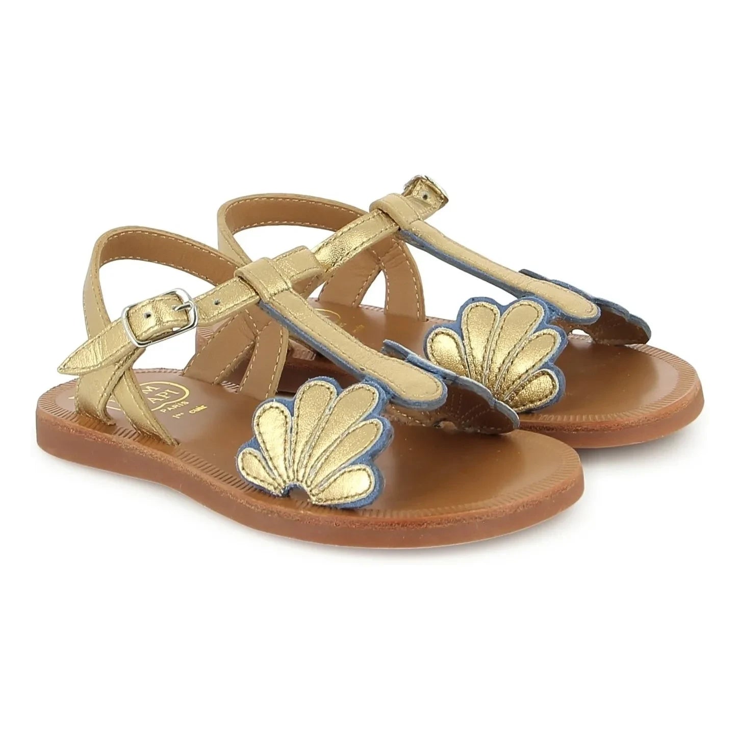 Pom d'Api - Sandalen Plagette Bloom | Gold