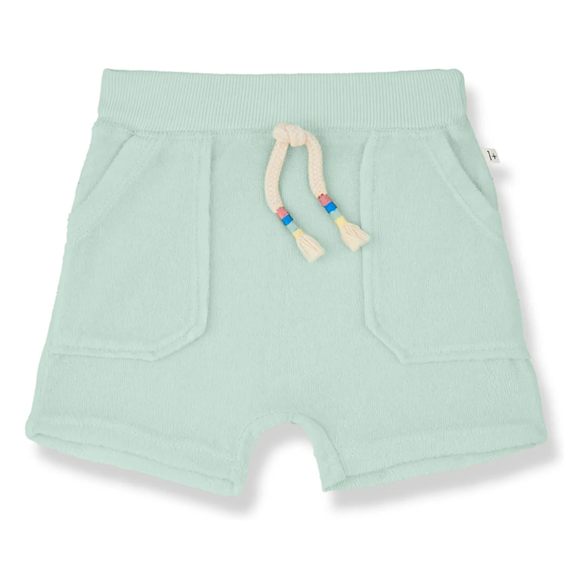 1+ in the family - Buger Frottee-Shorts | Mandelgrün