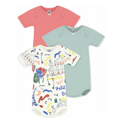 Petit Bateau - 3er-Pack Opéra Bodys | Koralle