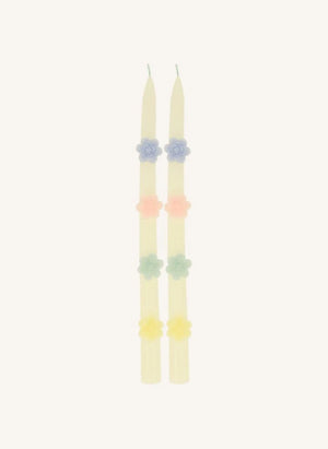 Meri Meri - Blumenkerzen - 2er-Set | Pastell