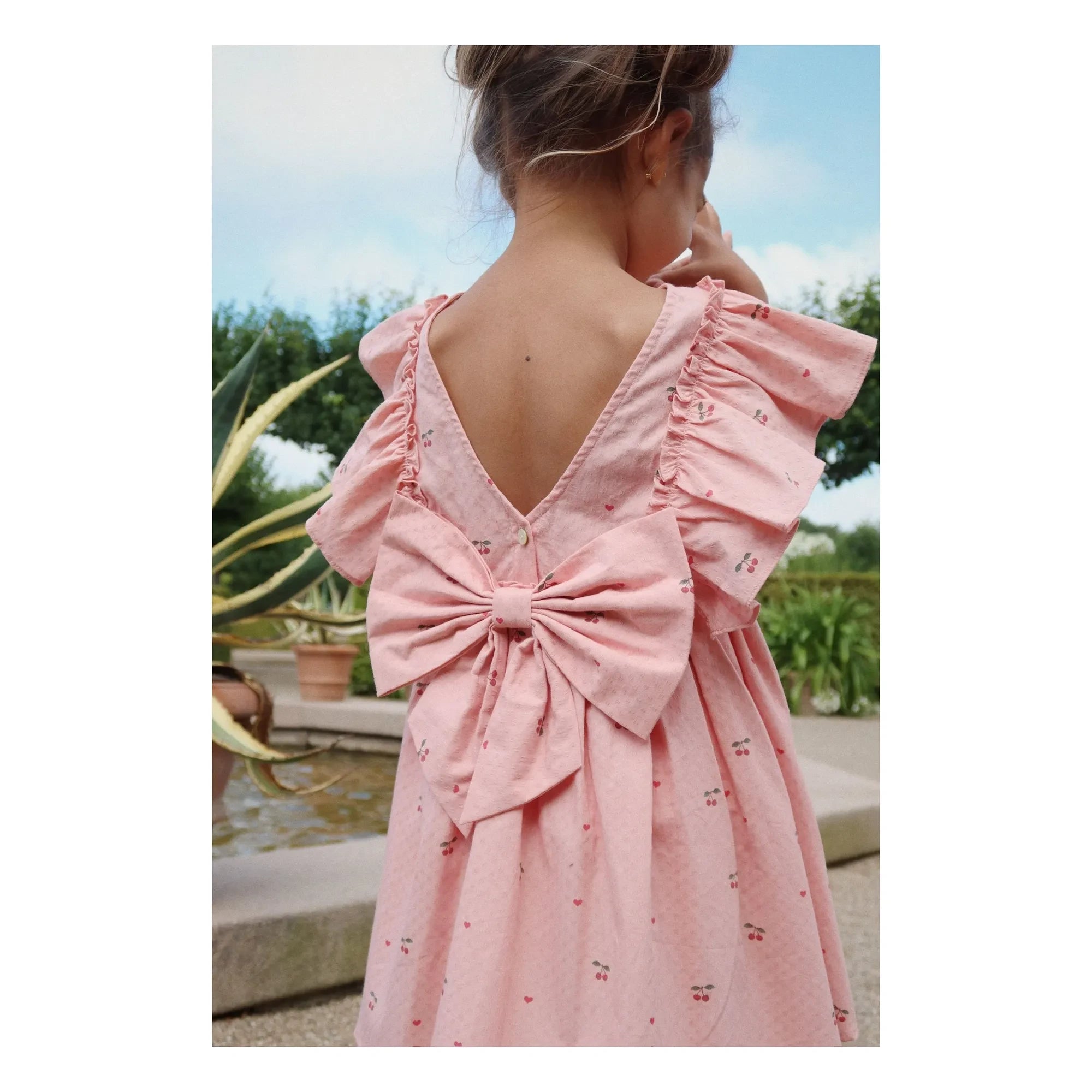 Konges Sløjd - Evia Cerises Kleid mit Schleife | Rosa
