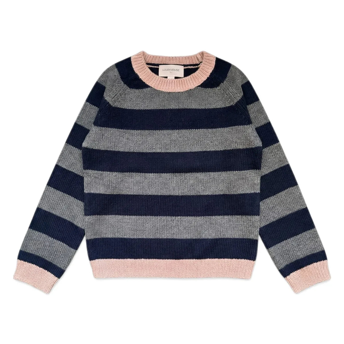 Louis Louise - Gestreifter Rentierpullover | Grau