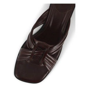 Socque Paris - Janis Ledersandalen | Chocolate
