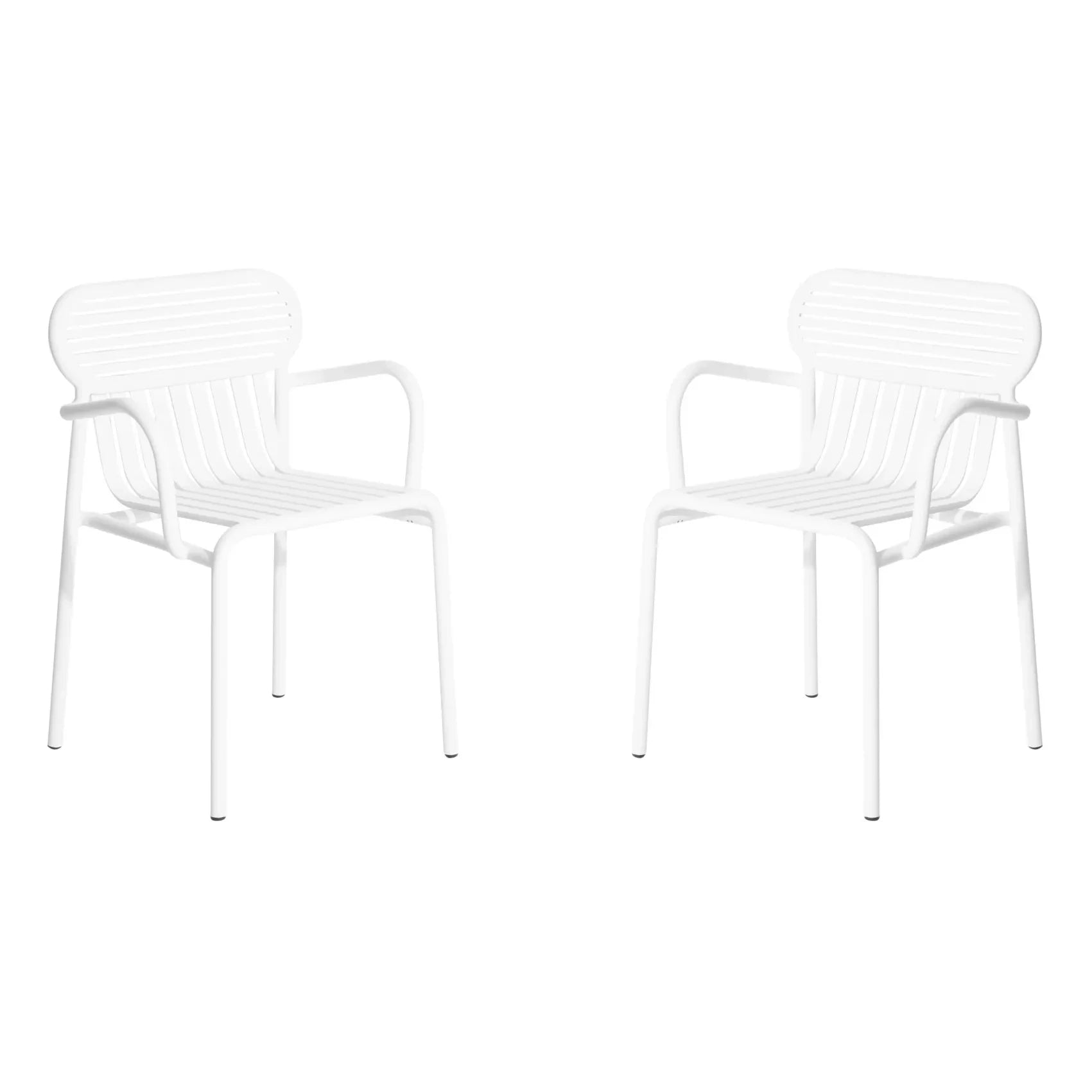 Petite friture - Weekend Sessel mit Armlehnen - 2er-Set | Weiß