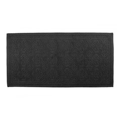 Haomy – Baumwoll-Badematte mit Reliefmuster 55x110cm | Schwarz