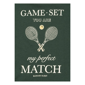 Konges Sløjd - Famo Tennis Bio-Baumwoll-T-Shirt und Shorts Set | Dunkelgrün