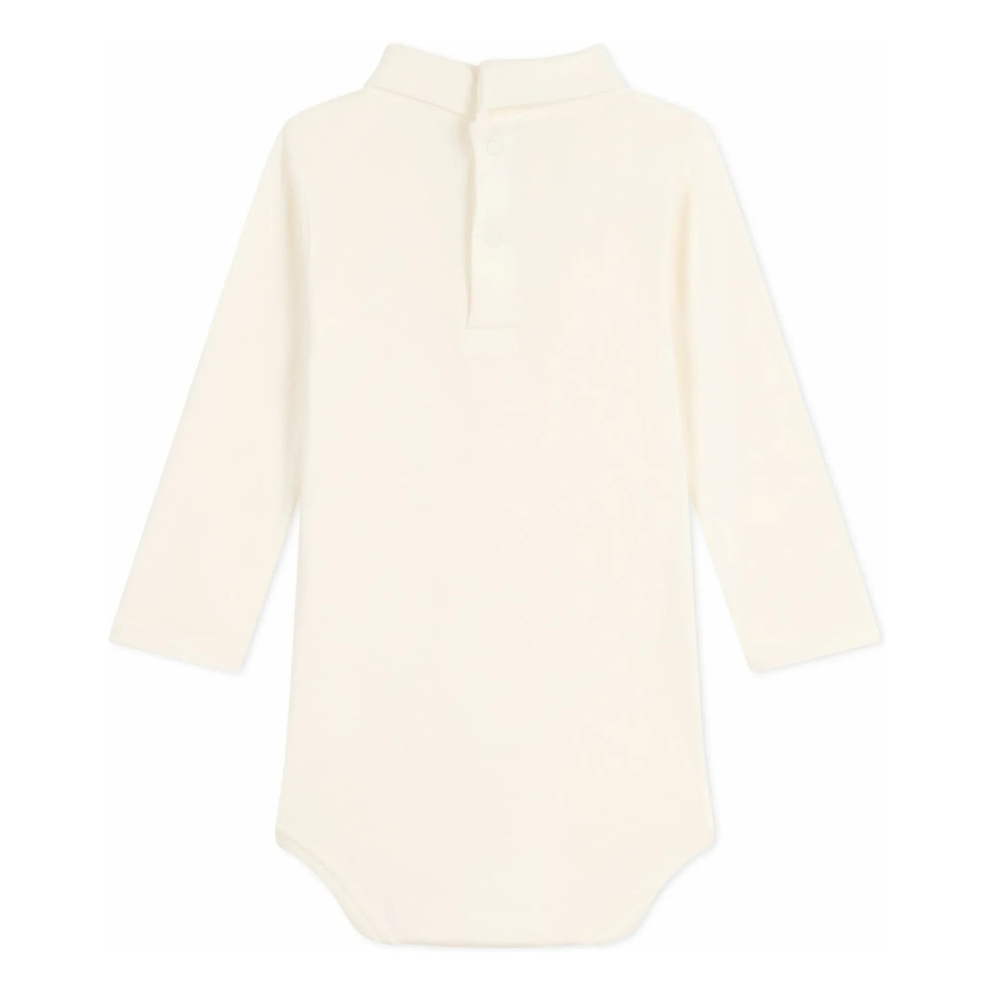 Petit Bateau - Organik pamuklu balıkçı yaka body | Ekru