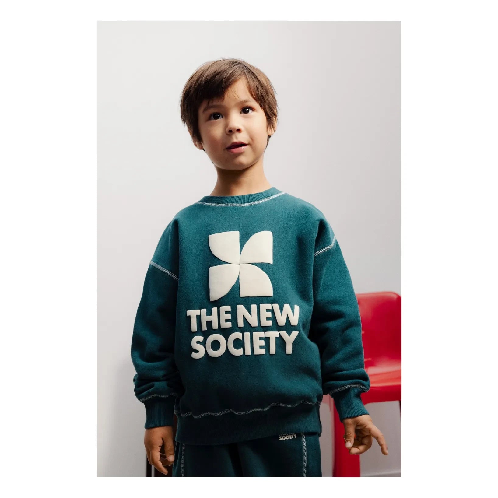 Die neue Gesellschaft – TNS Logolu Sweatshirt | Yeşil