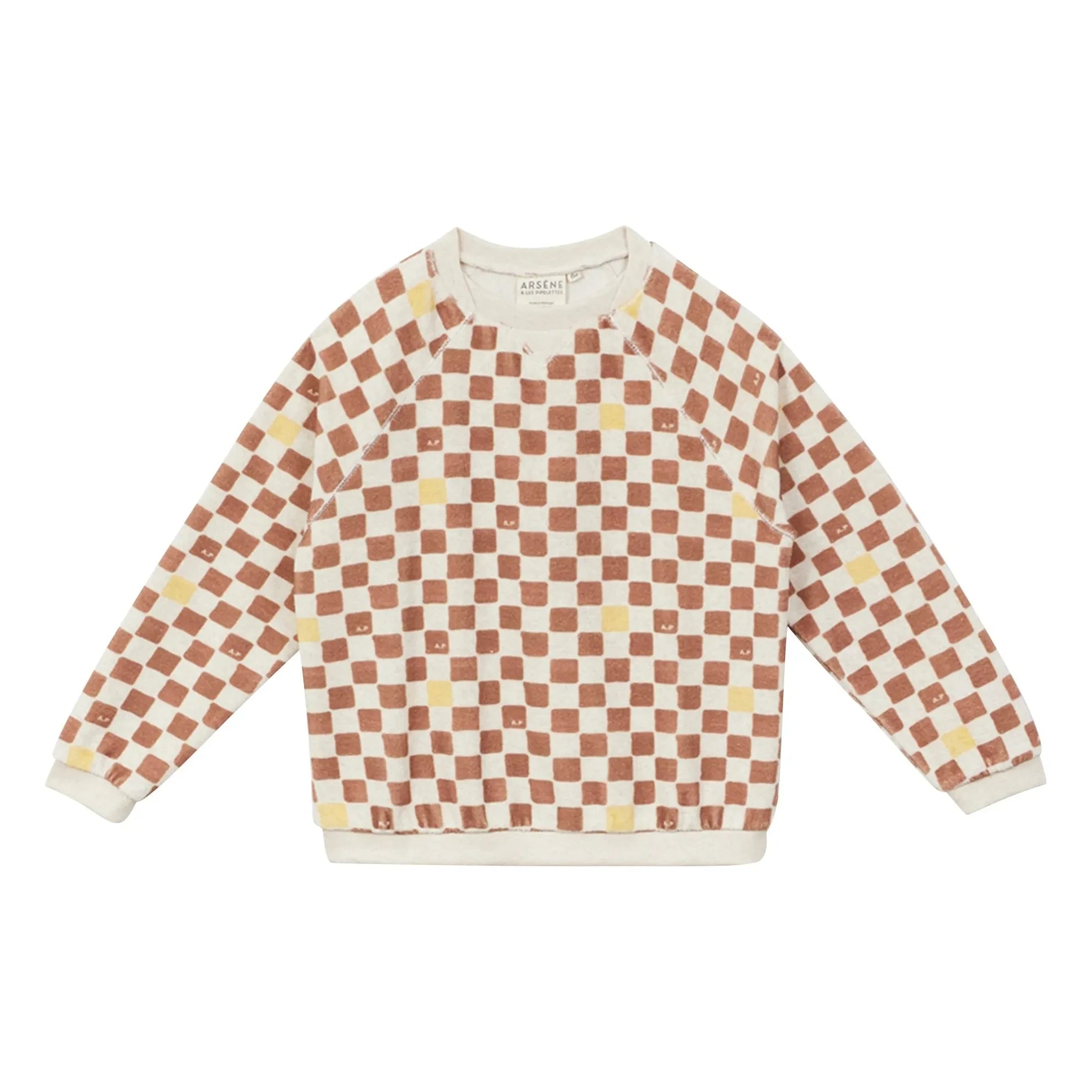Arsène et Les Pipelettes - Damier Terry Sweat | Braun