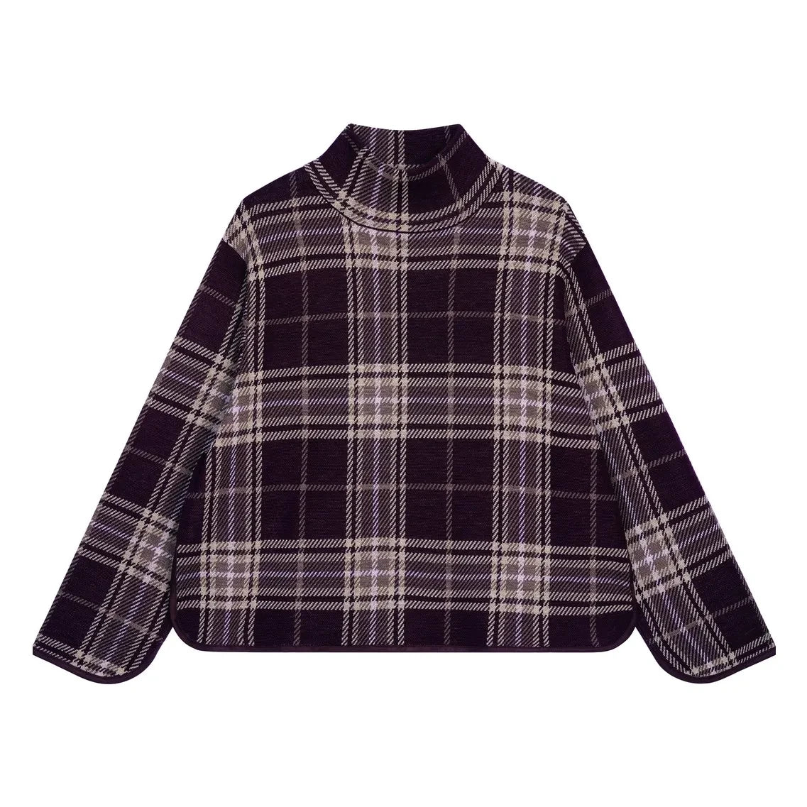 Bompard - Woll-Tartan-Pullover | Garnet