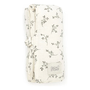 Babyshower - Knot Olive Bloom Reise-Wickelunterlage | Ecru
