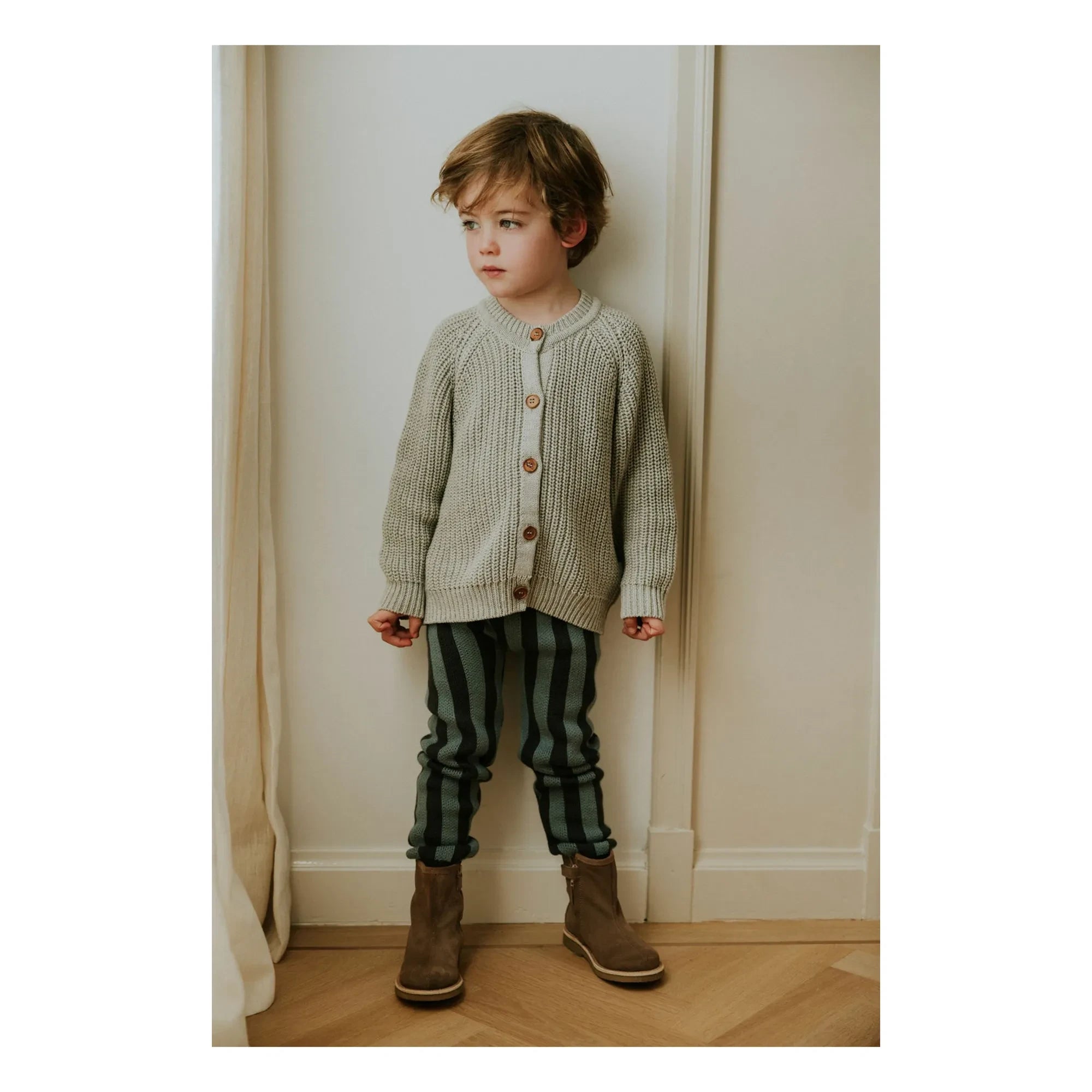 Yuki – Raglan-Cardigan aus Bio-Baumwolle | Grau