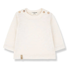 1+ in the family - Andros Chiné T-Shirt | Ecru