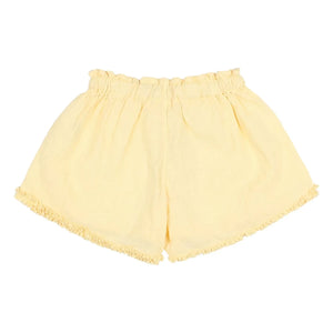 Búho - Rüschenshorts aus Bio-Baumwolle | Gelb