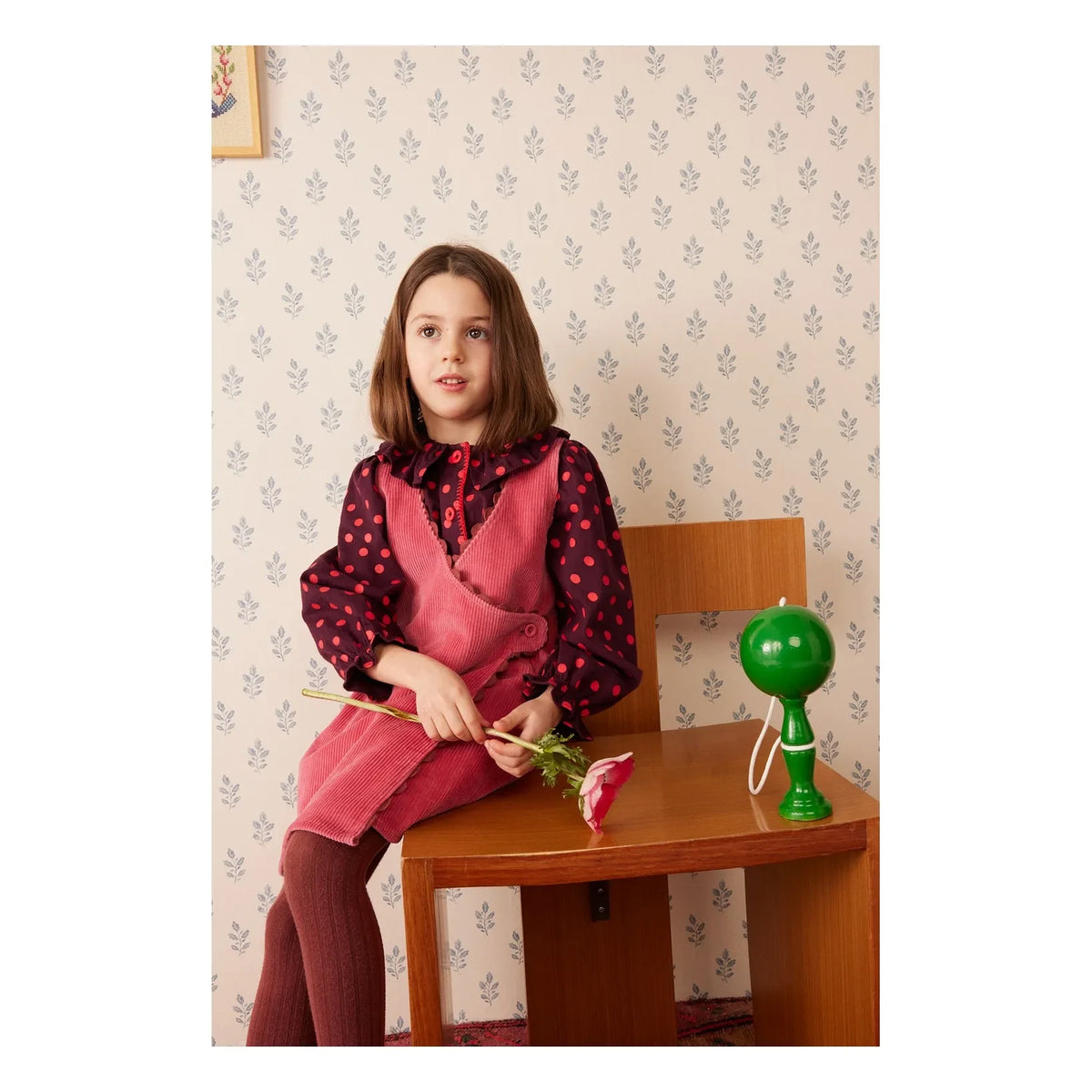 Hello Simone - Blaue gepunktete Bluse | Plum