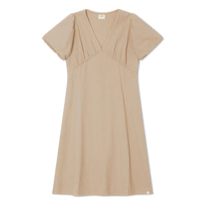 Matona - Midilanges Kleid aus Bio-Baumwolle | Sand