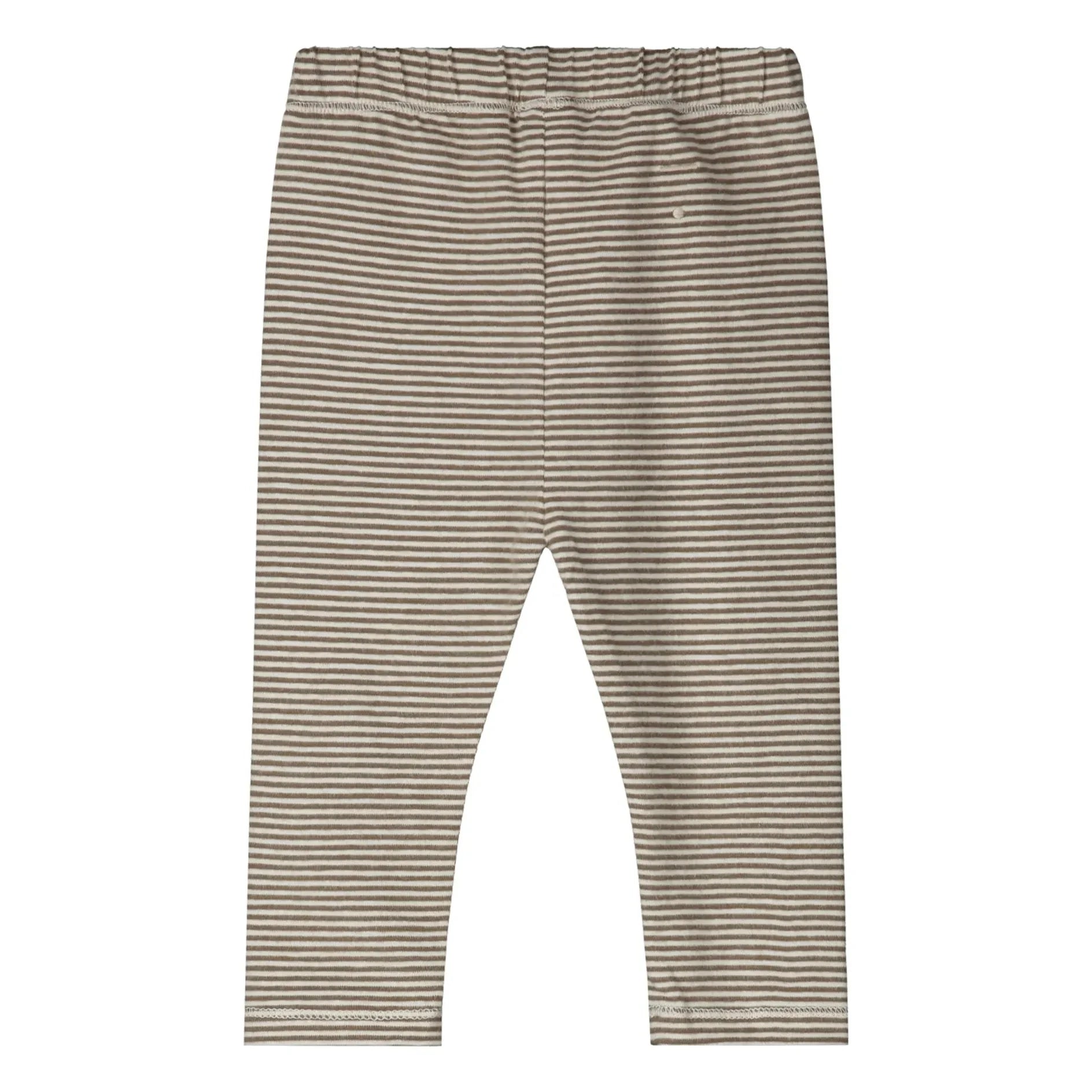 Gray Label – Gestreifte Leggings aus Bio-Baumwolle | Khakibraun
