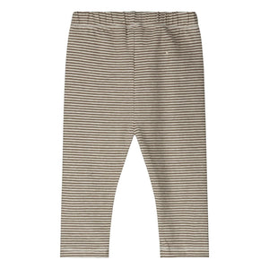Gray Label – Gestreifte Leggings aus Bio-Baumwolle | Khakibraun