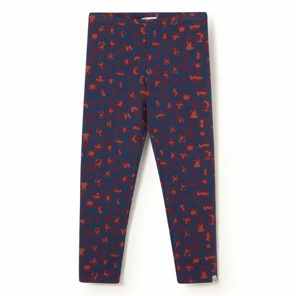 Cozmo - Leggings aus Bio-Baumwolle mit Leopardenmuster | Marineblau