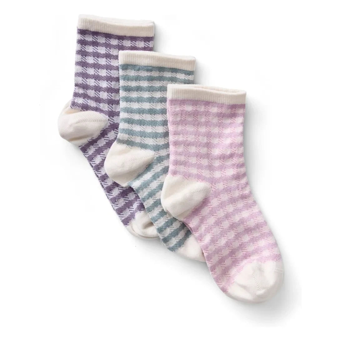Soor Ploom - 3er-Set Vichy-Socken | Ecru