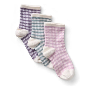 Soor Ploom - 3er-Set Vichy-Socken | Ecru