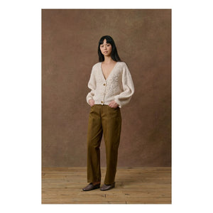 Louise Misha - Lomina Wollstrickjacke | Creme