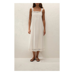 Faithfull the Brand – Cristina Midi-Baumwollkleid | Elfenbein