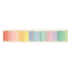 Meri Meri - Gestreifte Geburtstagskerzen - 50er-Set