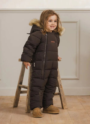 Töastie - Wasserfeste Kunstpelzkapuze Cloud Jacke | Braun