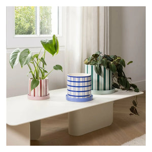 &Klevering - Clash Stripe Übertopf | Grün