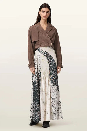 AllSaints süet kadın biker ceketi OPHELIA