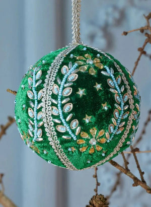 Rice - Samt Weihnachtsdekoration - 3er Set | Mehrfarbig