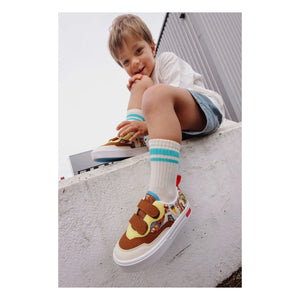 Hello Hossy - San Francisco Sneaker mit Kratz-Detail | Braun