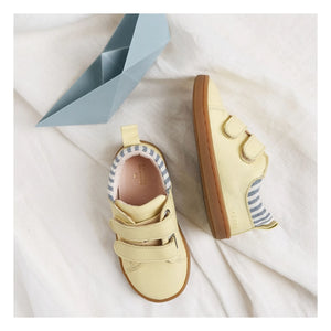 Lazare - Mahaut Gestreifte Vintage Sneaker | Blassgelb