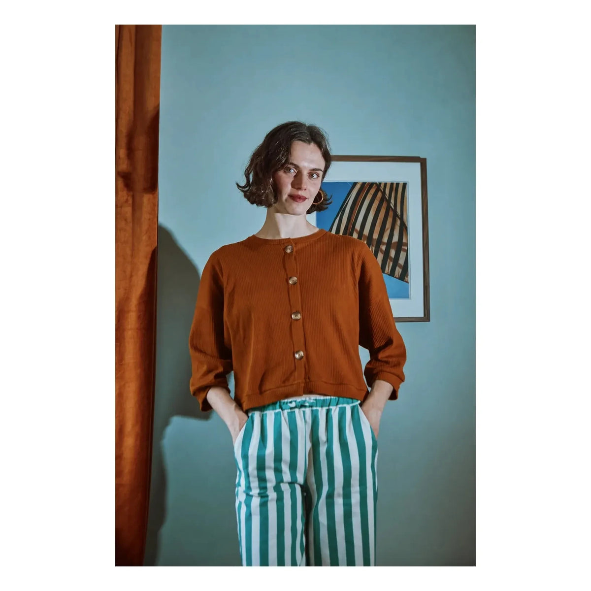 Poudre Organic - Zaatar Rippstrick-Cardigan | Braun
