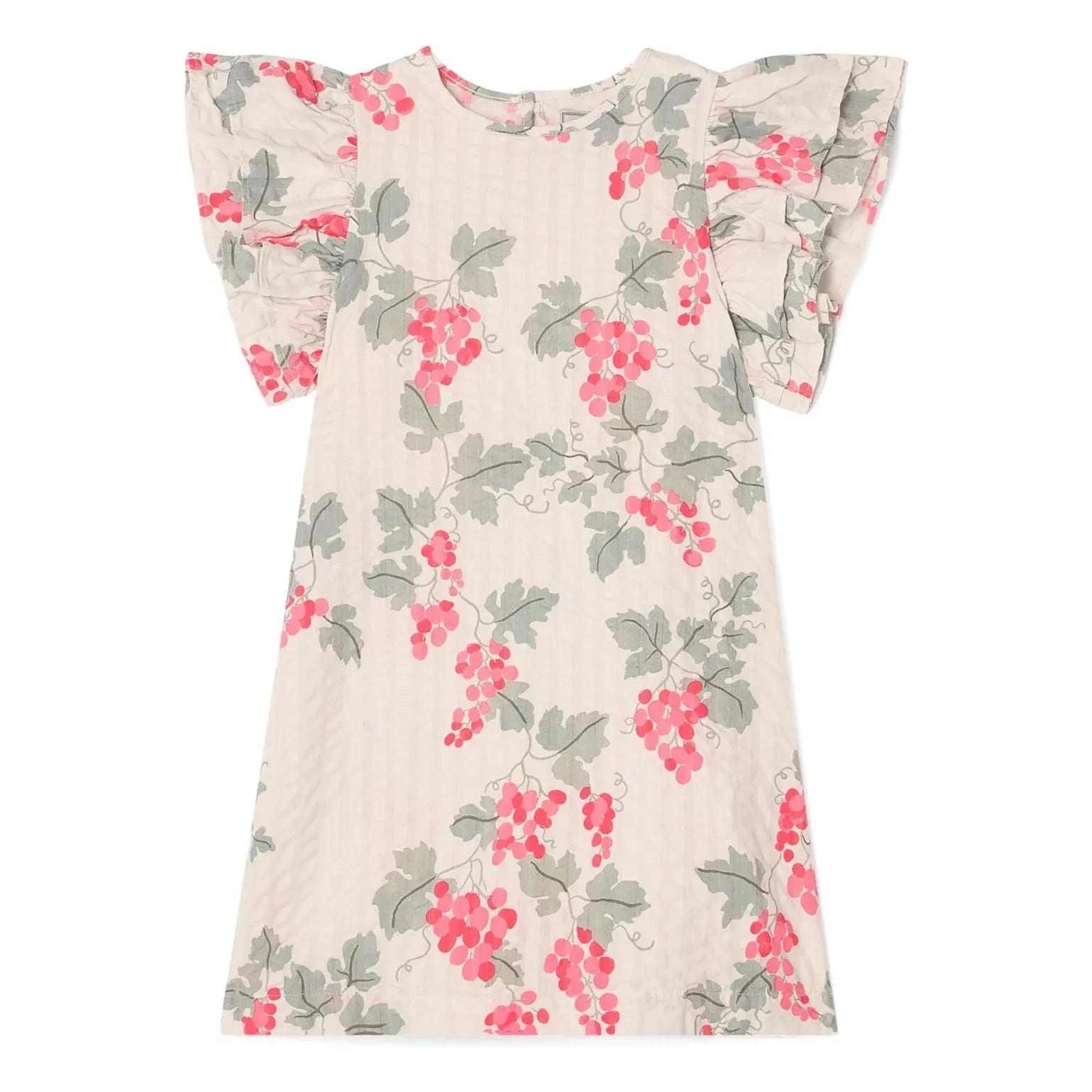 garbo&friends - Gerafftes Kleid Raisin Volant | Ecru
