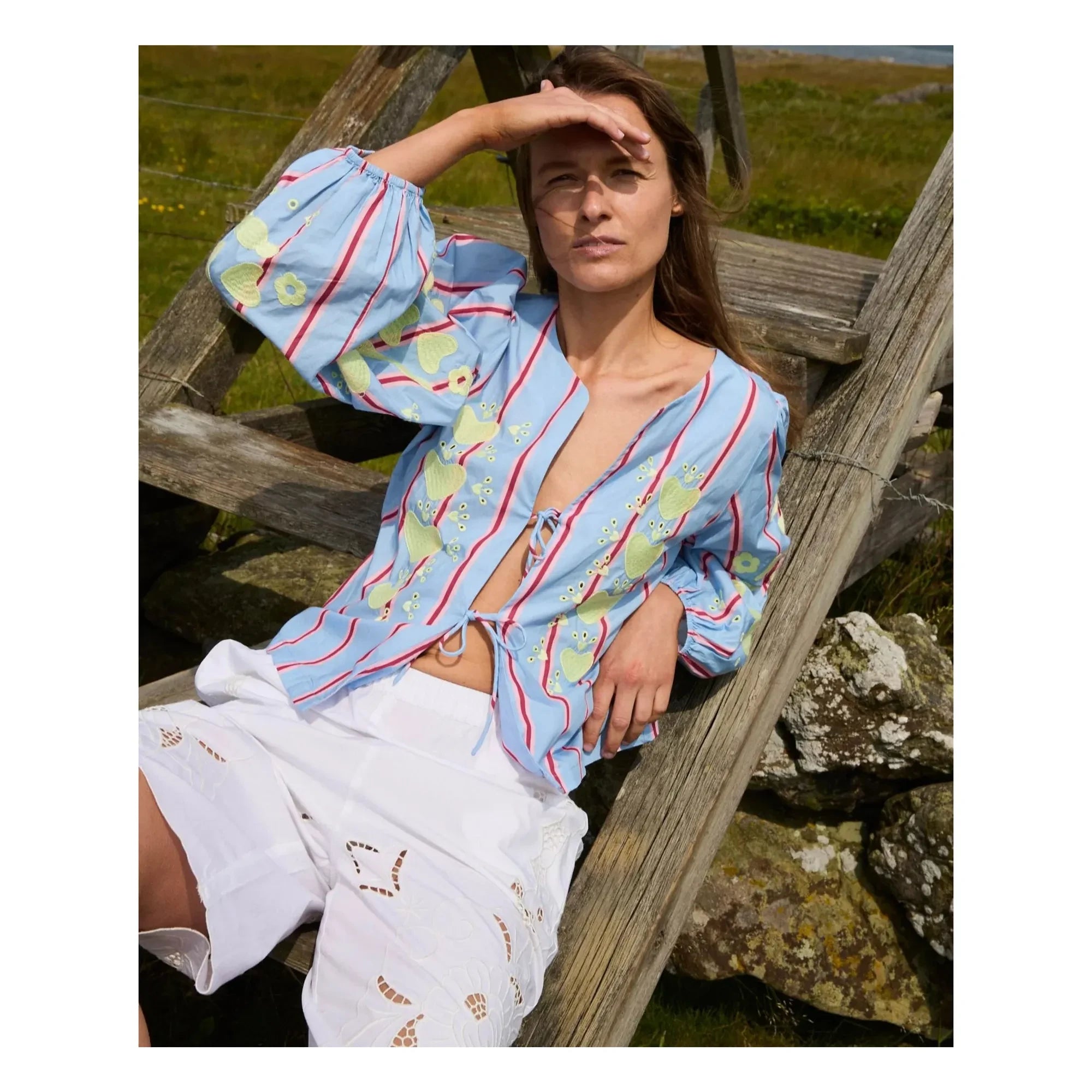 SISSEL EDELBO - Elisabeth Bluse aus Bio-Baumwolle | Blau