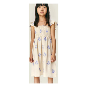 Mipounet - Sandrine Fleurie Bio-Baumwollkleid | Ecru