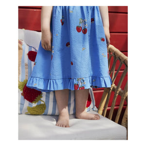 Fliink - Elma Strawberry Trägerloses Kleid | Azurblau