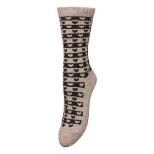 Becksöndergaard - Heart Wola Wollsocken | Beige